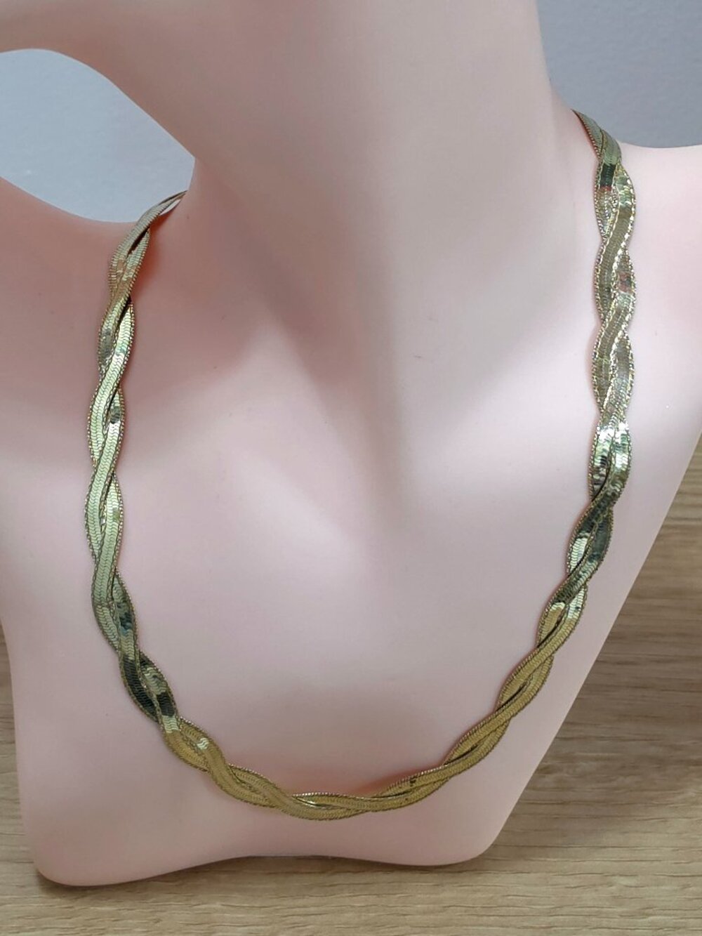 Milor Woven Gold Over Sterling Necklace